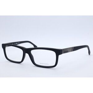 Diesel DL 5090 Col. 002 Square Matte Black Eyeglasses Clear Lenses 54mm